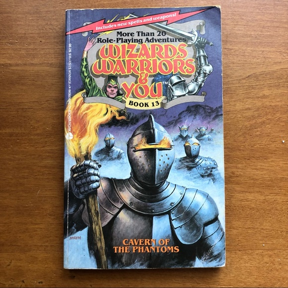 Wizards Warriors & You Book 13 Cavern Of The Phantoms RPG R L Stine Spine Crease - Picture 1 of 14